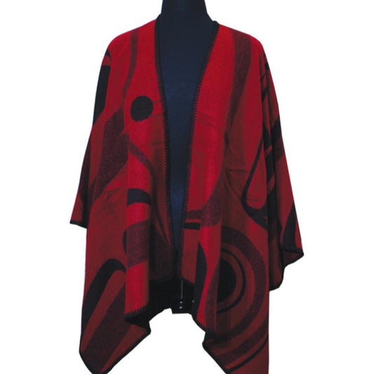 PANABO Reversible Cape - Red/Black - Orca