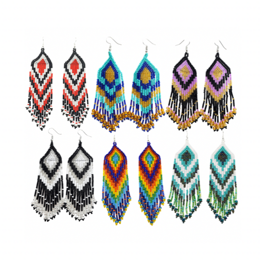 TRIBAL ROOTS Beaded Chevron Fringe - Assorted