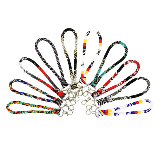 TRIBAL ROOTS Crochet Wristlet Lanyard