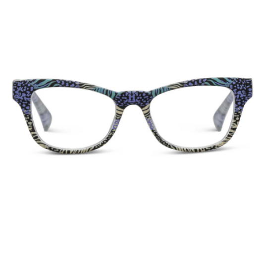 PEEPERS Reading Glasses - Lynx - Blue Safari