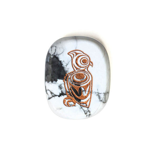 NATIVE NORTHWEST Spirit Stone - Howlite Spirit Owl