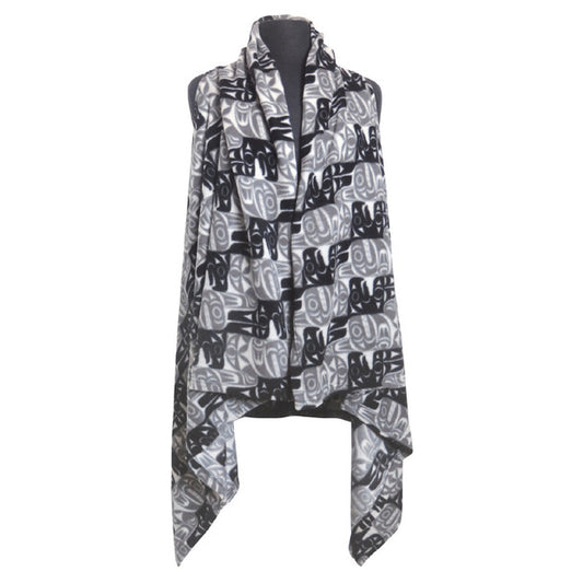NATIVE ORIGINS Fleece Cape - Thunderbird & Whale