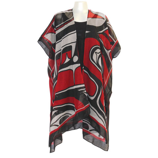 NATIVE ORIGINS Sheer Wrap - Sgaan (Whale)