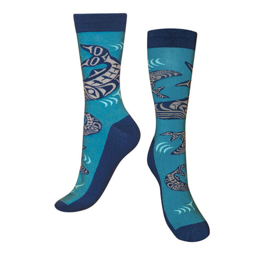 NATIVE SOLE Art Socks - Humpback Whale