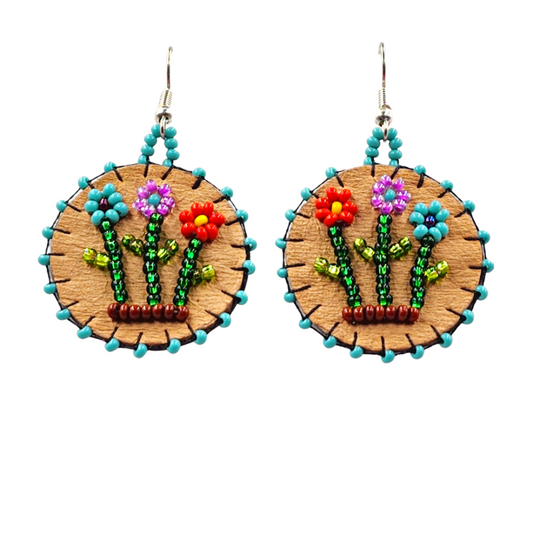 TRIBAL ROOTS Daisy on Leather Earrings - Assorted