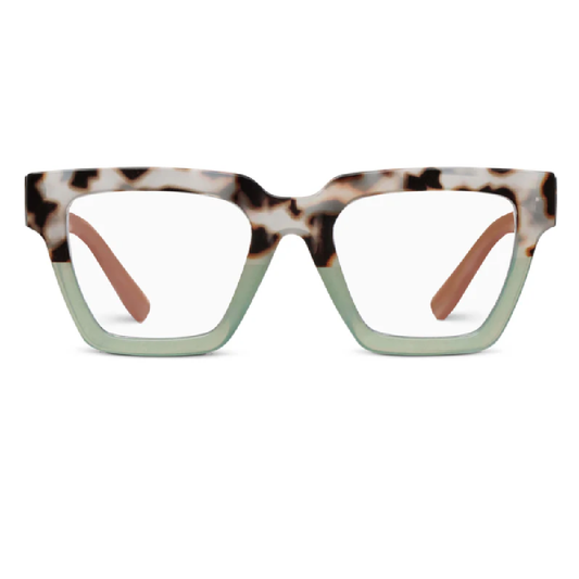 PEEPERS Reading Glasses - Take A Bow - Chai Tortoise/Green